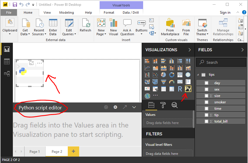 Fig. Python visual script editor